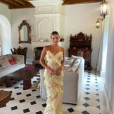 Dames Maxi Jurk met Bloemenprint en Spaghettibandjes