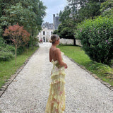 Dames Maxi Jurk met Bloemenprint en Spaghettibandjes