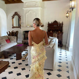 Dames Maxi Jurk met Bloemenprint en Spaghettibandjes