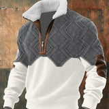 Fleece trui met hoge gevoerde kraag
