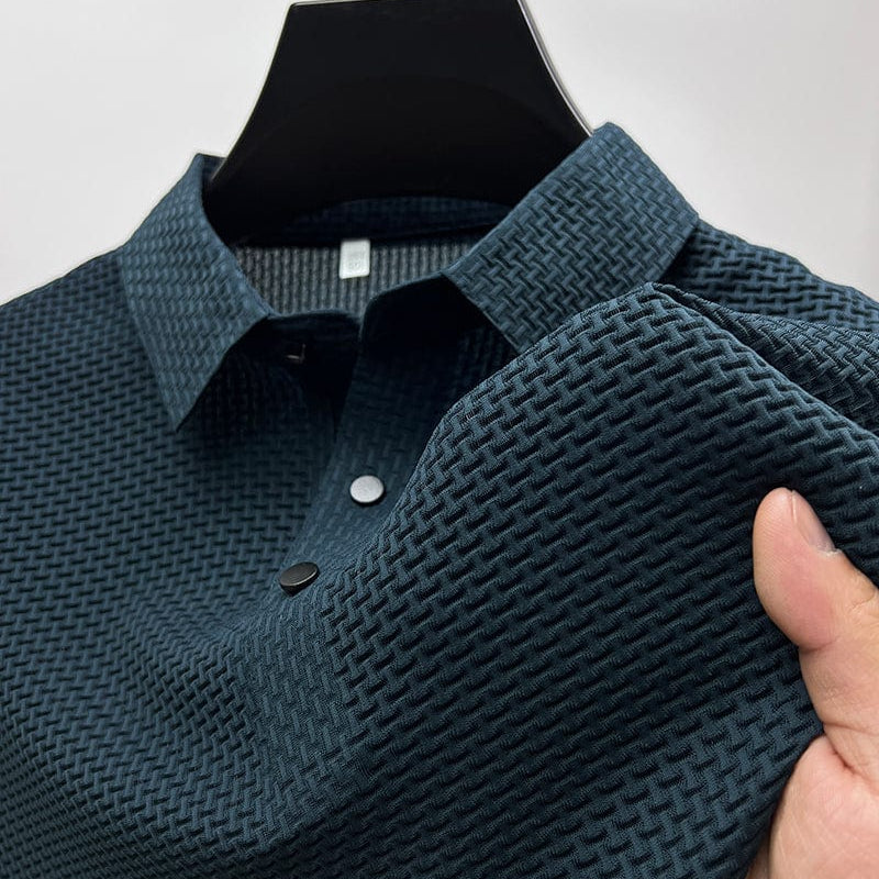 Gebreide Polo met Structuurpatroon voor Heren
