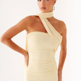 Maxi Jurk met Asymmetrische Halterhals