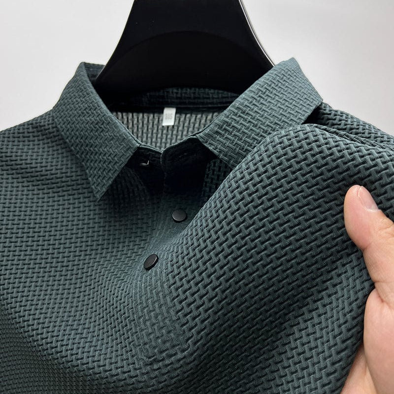 Gebreide Polo met Structuurpatroon voor Heren