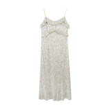 Pailletten Maxi Jurk met Schouderbandjes