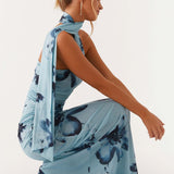 Maxi Jurk met Asymmetrische Halterhals