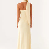 Maxi Jurk met Asymmetrische Halterhals