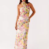 Maxi Jurk met Asymmetrische Halterhals