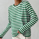 Vrijetijdse gestreepte gebreide trui voor dames met comfortabele pasvorm en stijlvolle horizontale strepen – ideaal voor een casual look.