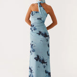 Maxi Jurk met Asymmetrische Halterhals