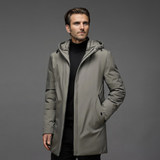 Winterjas voor heren met afneembare capuchon en slim fit