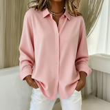 Dames blouse met knoopsluiting en lange mouwen