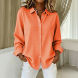 Dames blouse met knoopsluiting en lange mouwen