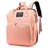 MamaBag alles-in-één luiertas met babybedje en USB-poort – ruim, multifunctioneel ontwerp en comfortabele draagstijl voor moeders onderweg.