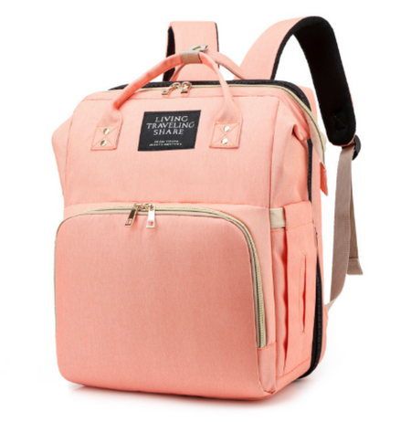 MamaBag alles-in-één luiertas met babybedje en USB-poort – ruim, multifunctioneel ontwerp en comfortabele draagstijl voor moeders onderweg.