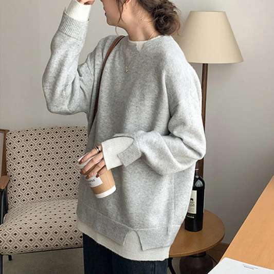 Zachte vrijetijdstrui voor dames, gebreid ontwerp met comfortabele pasvorm – perfect voor ontspannen dagen en casual outfits.