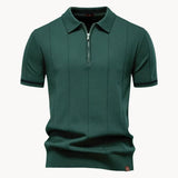 Heren Polo Met Rits En Slim Fit Design