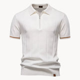 Heren Polo Met Rits En Slim Fit Pasvorm