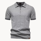 Heren Polo Met Rits En Slim Fit Design