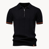 Heren Polo Met Rits En Slim Fit Pasvorm