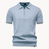 Heren Polo Met Rits En Slim Fit Pasvorm