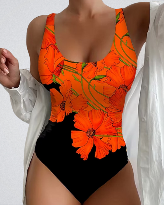 Eline – Elegant Badpak met Bloemen – Vrouwelijk en Stijlvol Design voor Dames – Perfect voor Zomers Zwemplezier en Stralende Lente- en Zomerlook.