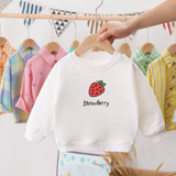 StrawberryCuddles kinder sweater met schattige aardbeienprint – zachte, warme en comfortabele trui voor dagelijks gebruik en speelse avonturen.
