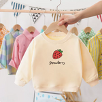 StrawberryCuddles kinder sweater met schattige aardbeienprint – zachte, warme en comfortabele trui voor dagelijks gebruik en speelse avonturen.