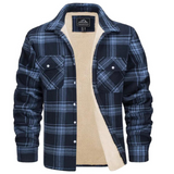Evans herenjas – warme geruite fleece met comfortabele pasvorm, stijlvol en ideaal voor casual en outdoor activiteiten.