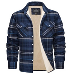 Evans herenjas – warme geruite fleece met comfortabele pasvorm, stijlvol en ideaal voor casual en outdoor activiteiten.