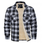 Evans herenjas – warme geruite fleece met comfortabele pasvorm, stijlvol en ideaal voor casual en outdoor activiteiten.