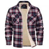 Evans herenjas – warme geruite fleece met comfortabele pasvorm, stijlvol en ideaal voor casual en outdoor activiteiten.
