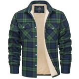 Evans herenjas – warme geruite fleece met comfortabele pasvorm, stijlvol en ideaal voor casual en outdoor activiteiten.