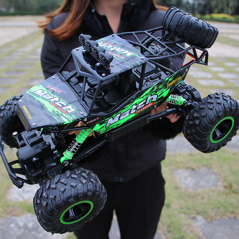 Stoere Offroad RC Auto – afstandbestuurbare terreinwagen voor kinderen, met grote wielen en schokbestendig ontwerp voor buitenavonturen.