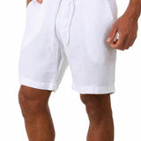 Heren korte broek met plooien en zijzakken