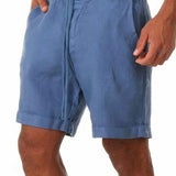 Heren korte broek met plooien en zijzakken