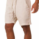 Heren korte broek met plooien en zijzakken