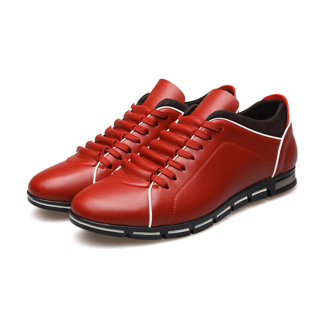 SANJIN leren zomersneakers voor heren van ademend leer met comfortabele pasvorm en stijlvolle, moderne uitstraling.