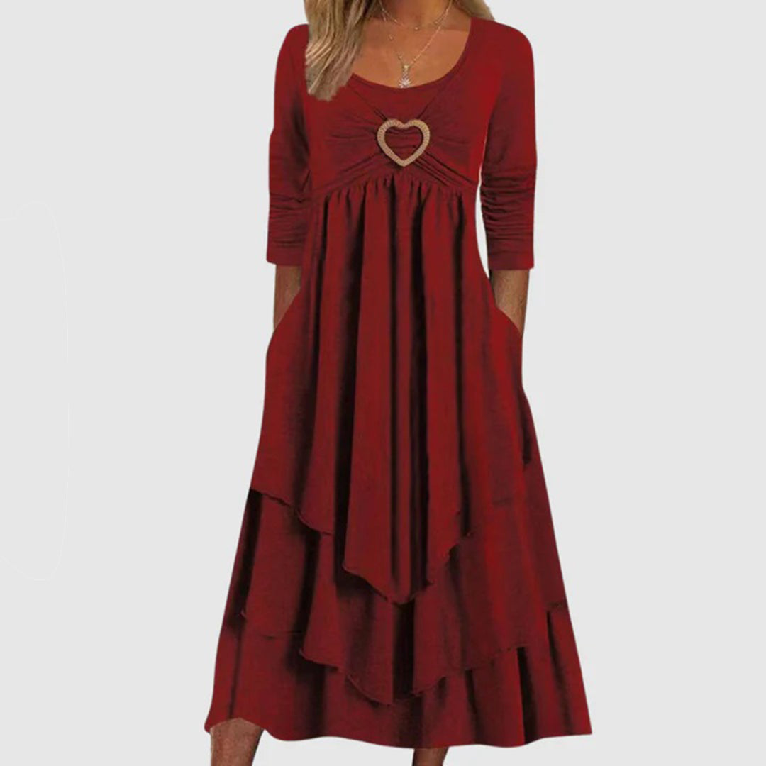 ABEBA casual lange zomerjurk van zachte, ademende stof met relaxte pasvorm en comfortabel, luchtig design.