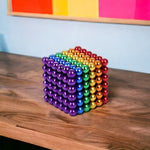 Regenboog magnetische ballen set – kleurrijk en creatief speelgoed dat concentratie, ontspanning en fantasierijk bouwen stimuleert.