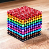 Regenboog magnetische ballen set – kleurrijk en creatief speelgoed dat concentratie, ontspanning en fantasierijk bouwen stimuleert.