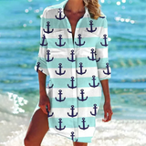 Dames Tuniekjurk met V-hals en Print
