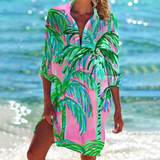 Dames Tuniekjurk met V-hals en Print