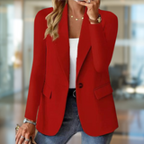 Dames Blazer met Reverskraag en Knoopsluiting