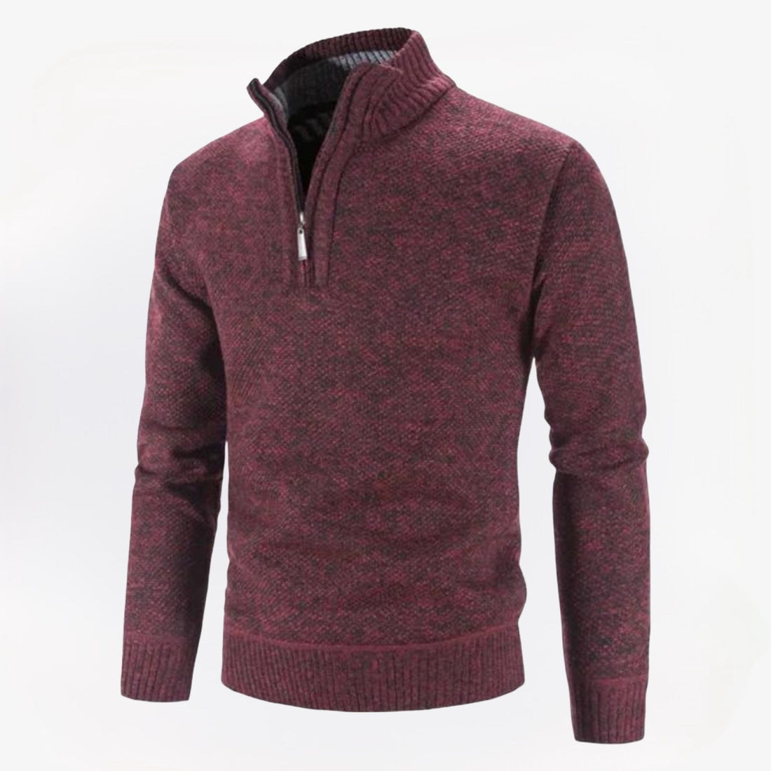 Alvaro heren warme pullover met halve rits in diverse kleuren – zachte stof, comfortabele pasvorm en ideale casual winterstijl.
