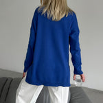 Aaliyah – Stijlvolle zijsplit trui voor dames – Trendy en comfortabele trui met split aan de zijkanten, perfect voor casual looks en moderne stijl. Ideaal voor het najaar en het combineren met jeans of een rok.