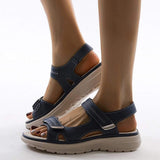 Dames Sandalen met Klittenbandsluiting en Plateauzool
