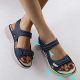 Dames Sandalen met Klittenbandsluiting en Plateauzool
