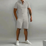Heren Tweedelige Set met Polo en Shorts