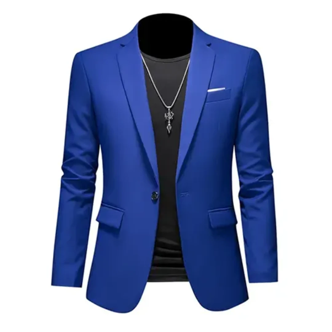 Adrien herenblazer – slim fit design met elegante snit, hoogwaardige stof en perfecte pasvorm voor zakelijke en formele gelegenheden.