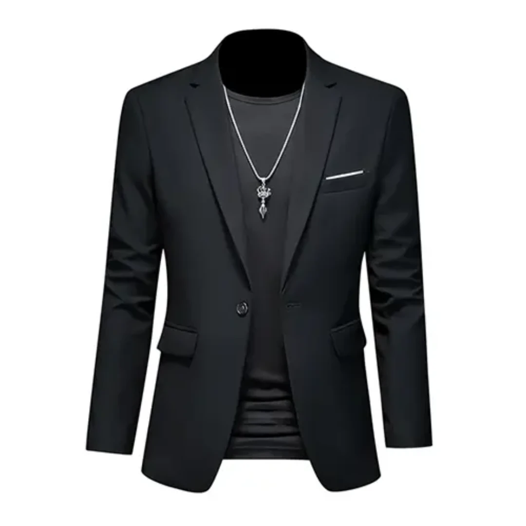 Adrien herenblazer – slim fit design met elegante snit, hoogwaardige stof en perfecte pasvorm voor zakelijke en formele gelegenheden.